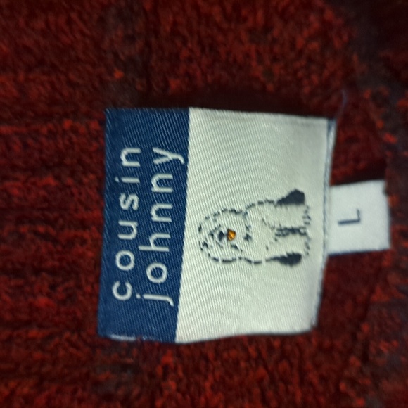 Dark Red Mock Turtleneck Sweater - Cousin Johnny - Large - Picture 2 of 4